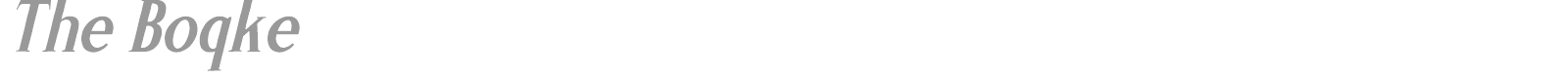 The Boqke font preview
